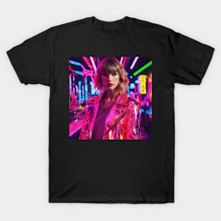 Taylor swift inspired neon light art T-Shirt